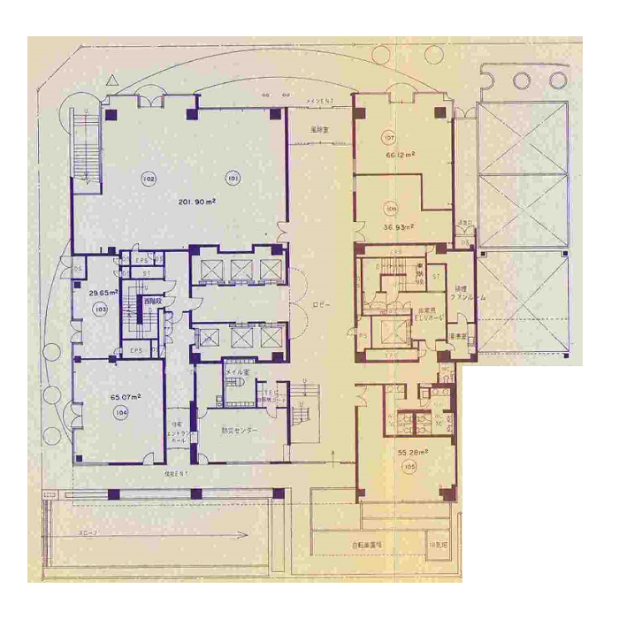 錦２　錦パークビル　平面図
