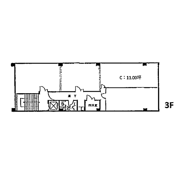 錦３　服部ビル　平面図