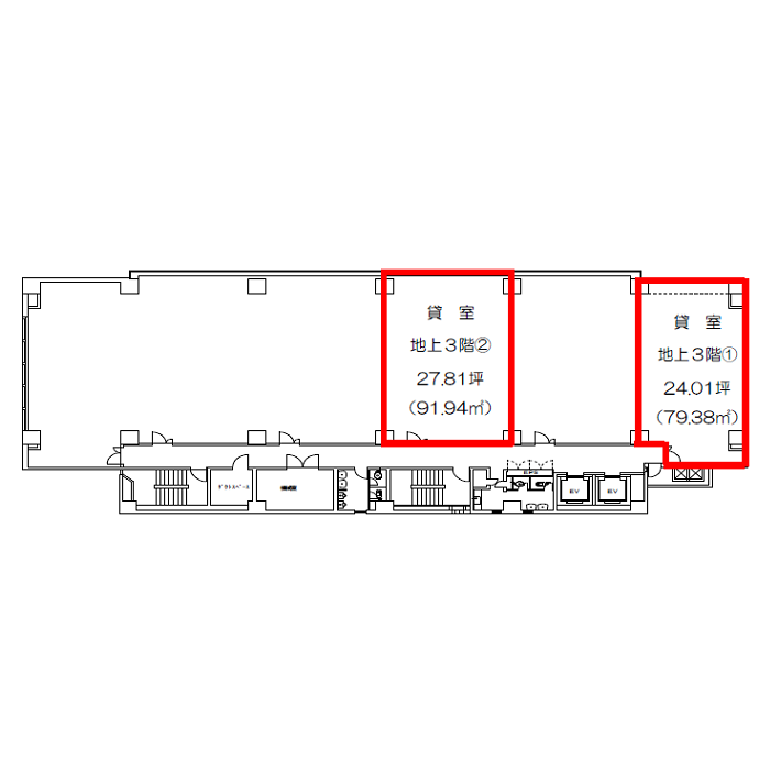 金山町1　電波学園金山第一ビル　平面図