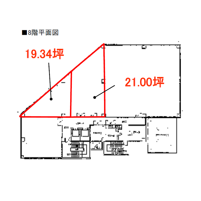 豊橋市神明町　豊橋フロントビル　平面図